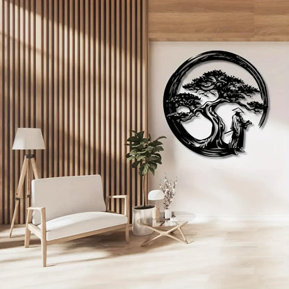 Beautiful Asian Bonsai Tree Wall Decoration