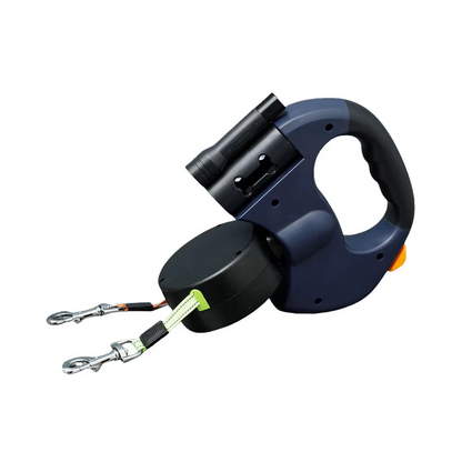 Strong Double Dog Leash with LED Flashlight - Luxicro