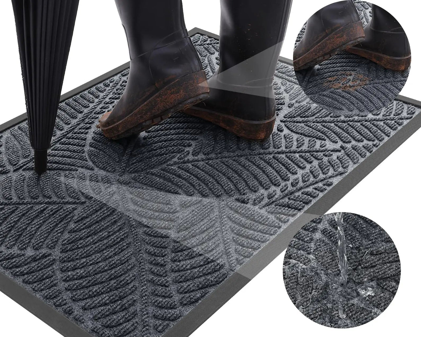 Heavy Duty Waterproof Door Mat Non Slip - Luxicro