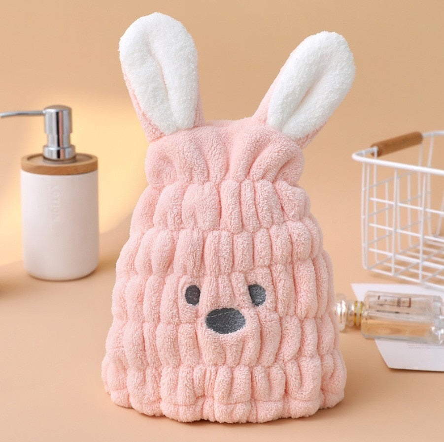 Colorful Kids Quick-Dry Bunny Towel
