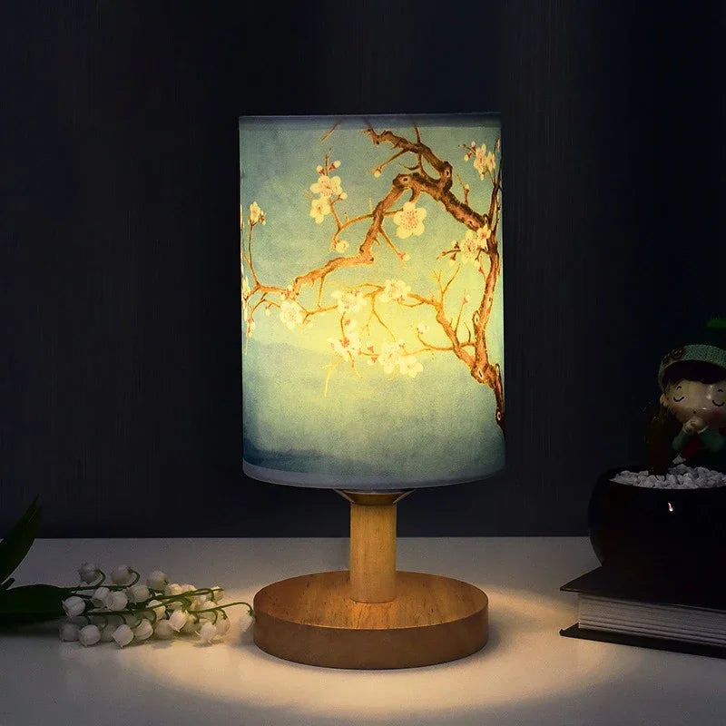 Classic Asian Style Table Light with Dimmer