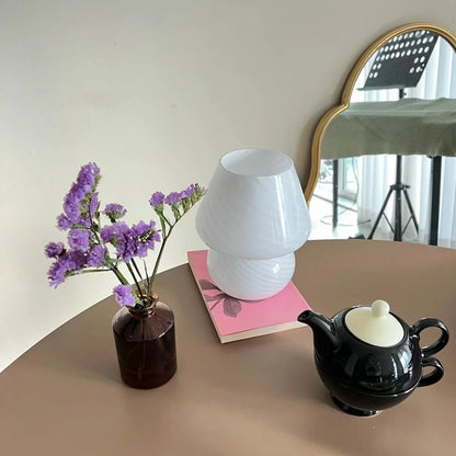 Elegant Clear Mushroom Desk Lamp