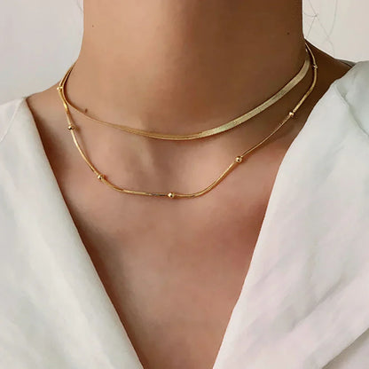 Luxury Bar Chain Stacked Necklace Set - Luxicro