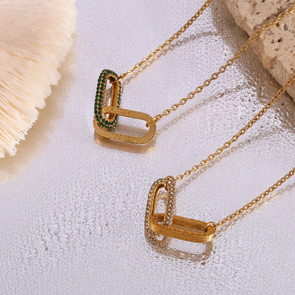 Fashionable Clip Chain Heart Pendant