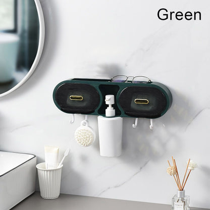 Compact Wall Mount Bathroom Storage Rack