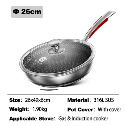 Durable Easy Clean Stainless Steel Frying Pan
