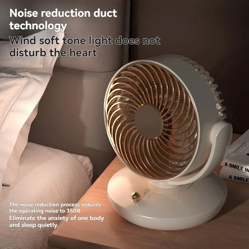 Compact Personal USB Table Fan with 3 Speeds