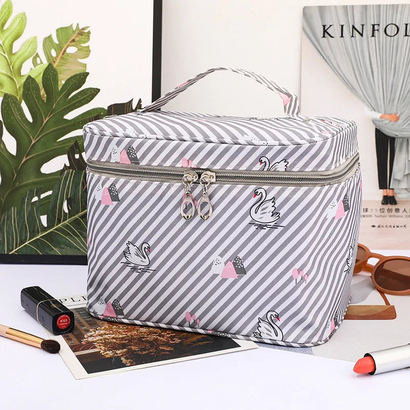 Large Floral Cosmetic Travel Case