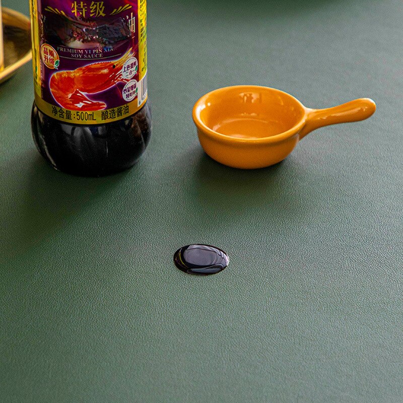 Simple Leather Water Resistant Table Pad