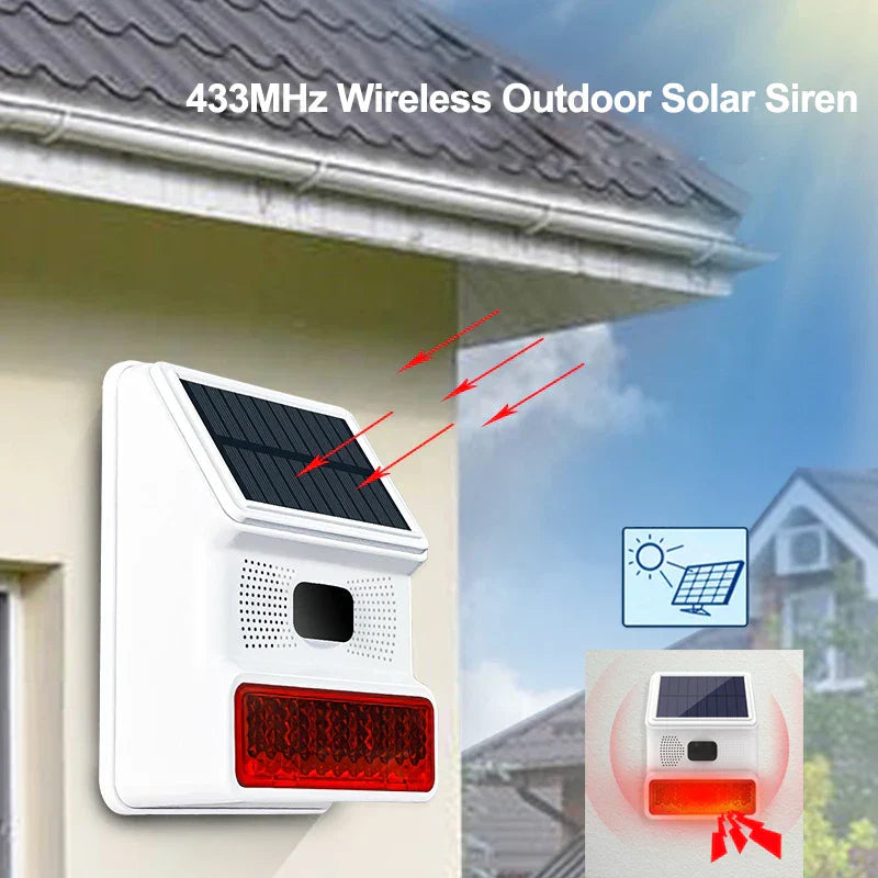 Outdoor Motion Sensor Alarm Siren System
