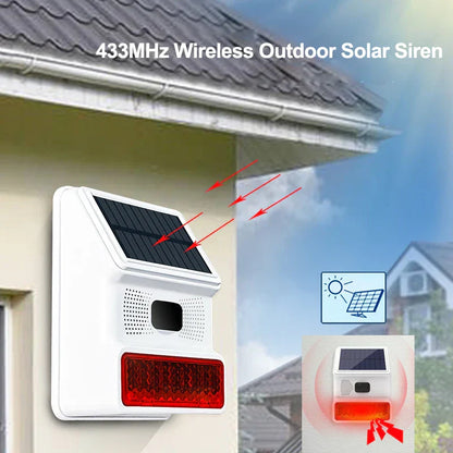 Outdoor Motion Sensor Alarm Siren System