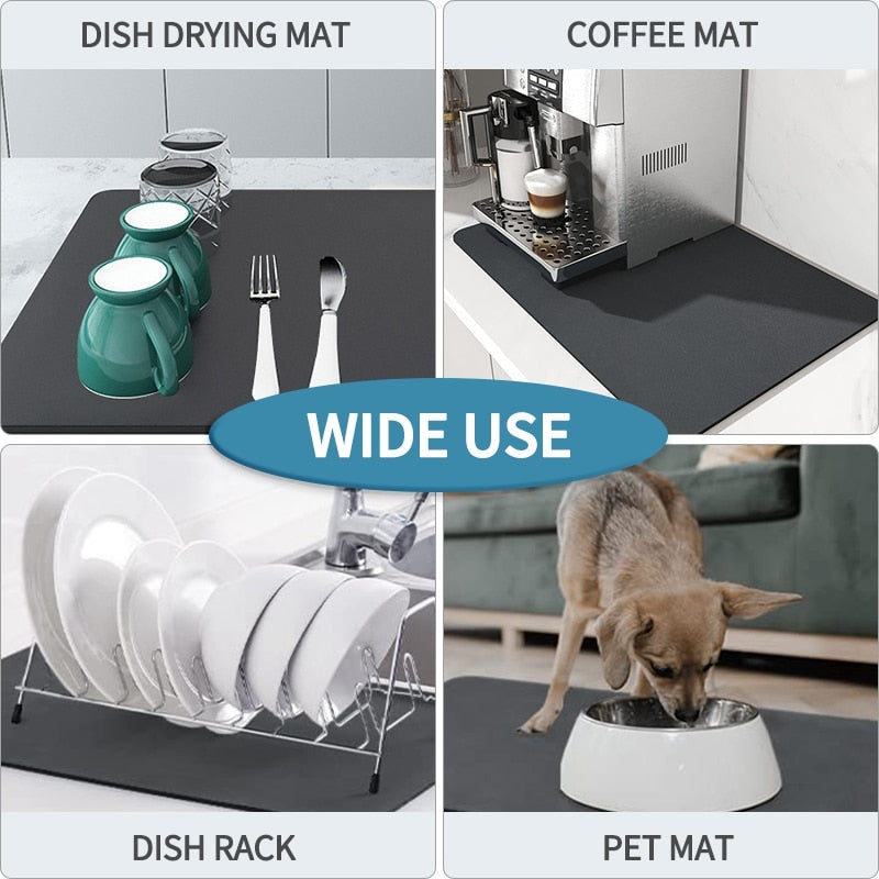 Extra Large Super Absorbent Kitchen Drain Mat