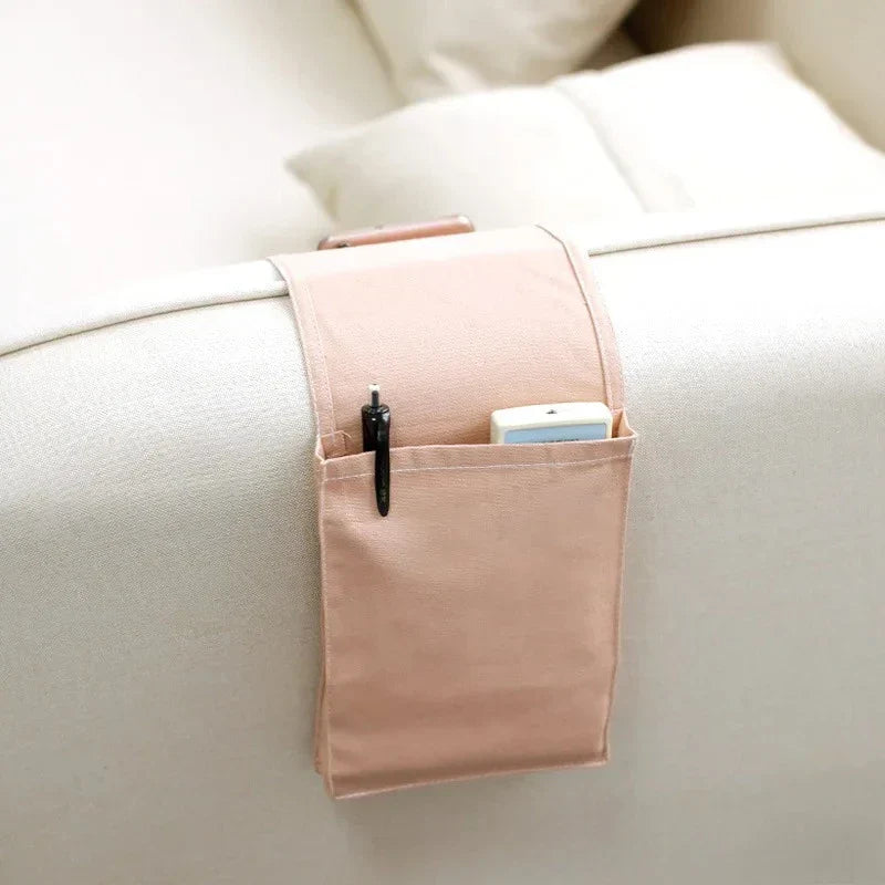 Cotton Bedside Storage Organizer with Pockets