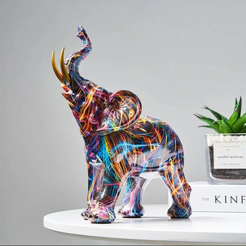 Bright Elephant Statue - Fun Room Decoration - Luxicro