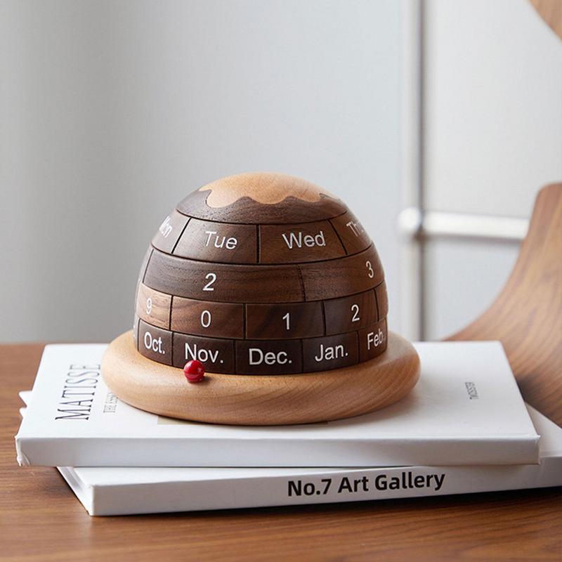 Rustic Wood Office Desk Calendar - Luxicro