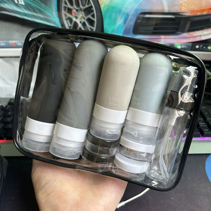 Compact 16pc Refillable Travel Accessories Set - Luxicro