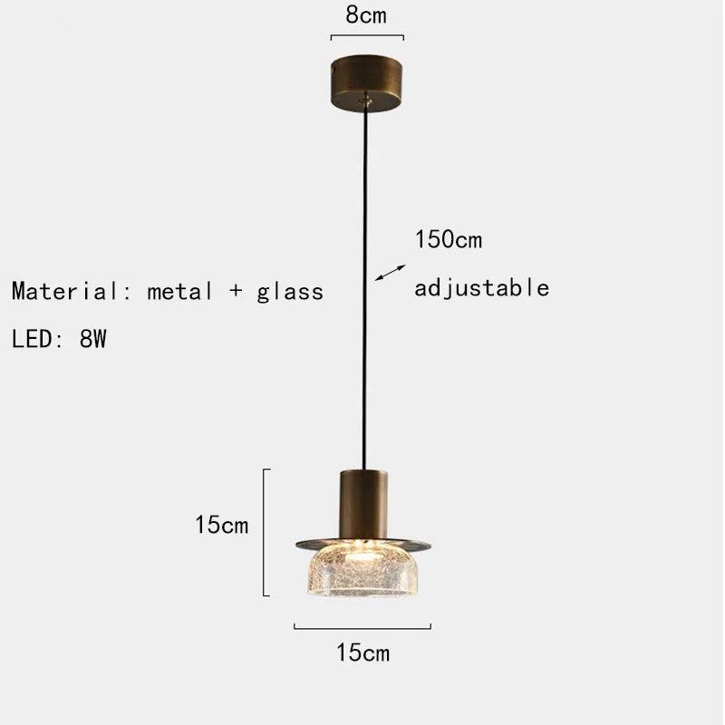 Stylish Shattered Glass Pendant Lighting Fixture - Luxicro