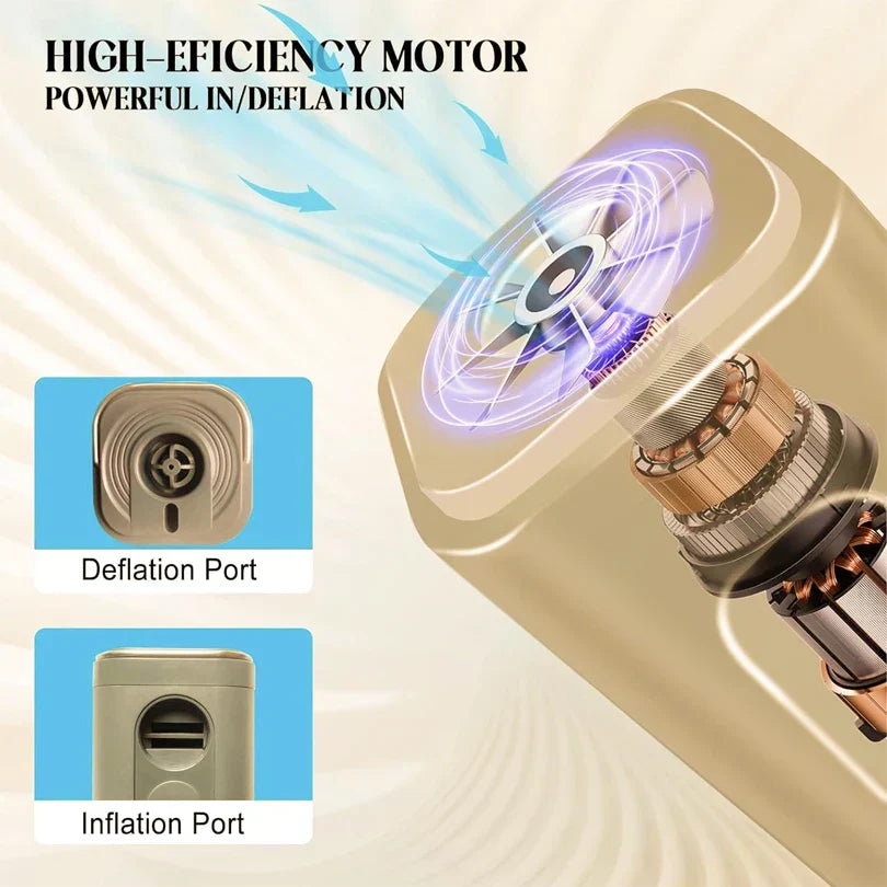 Compact Travel Air Pump with Multiple Adapters
