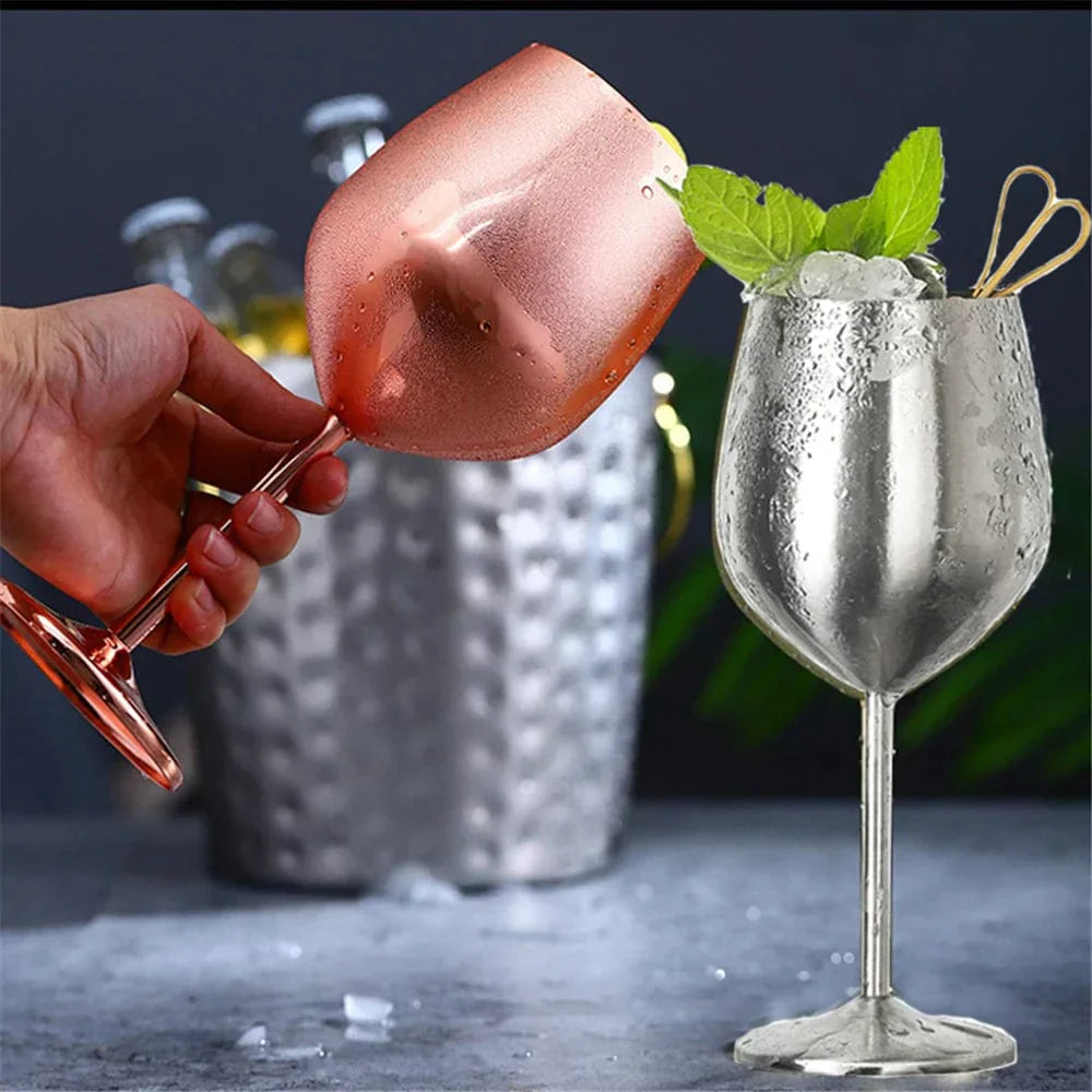 Premium Metal Wine Glass