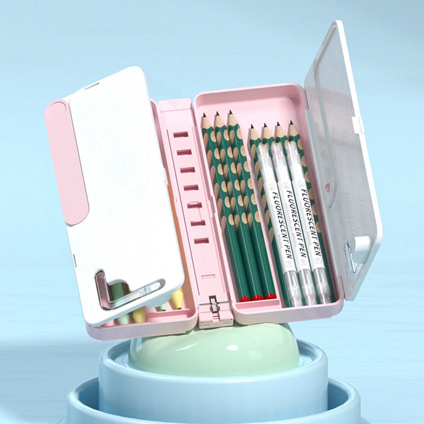 Folding Compact Desk Book Holder Storage Box