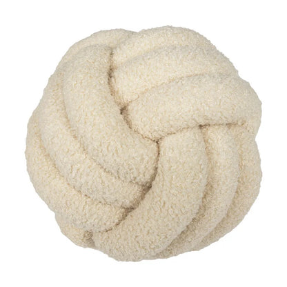 Plush Sheepskin Ball Throw Pillow