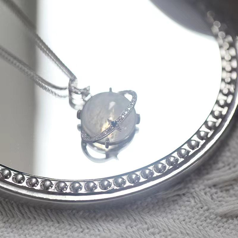 Beautiful Moonstone Crystal Pendant Necklace