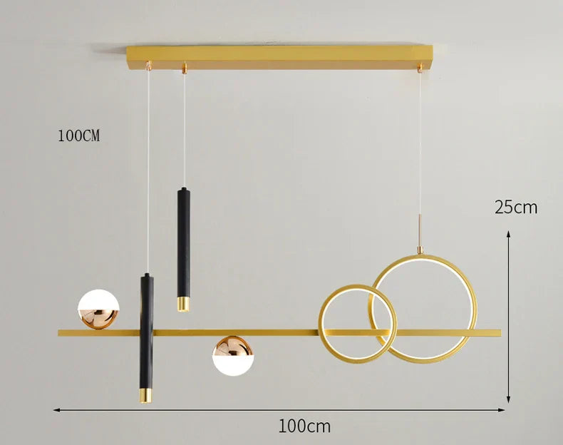 Sleek Slim LED Pendant Light with Remote Dimmer Control