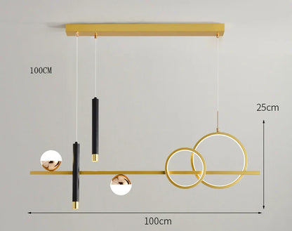 Sleek Slim LED Pendant Light with Remote Dimmer Control
