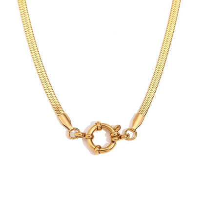 Elegant Gold Bar Link Chain Necklace