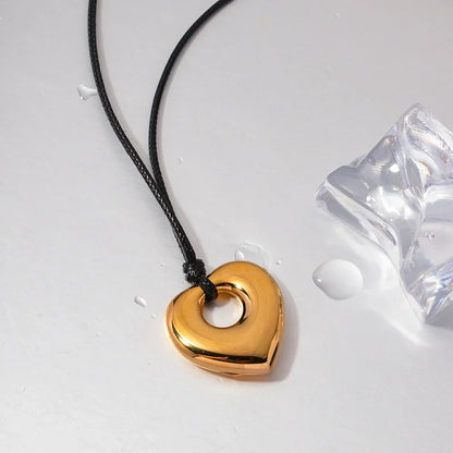 Timeless Heart Real Leather Necklace