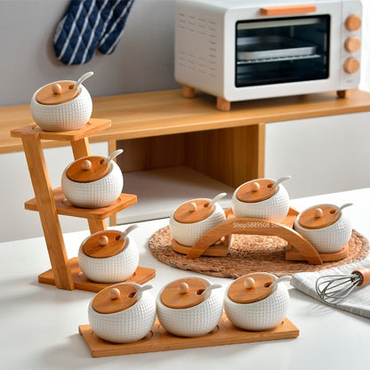 Contemporary Intelligent Porcelain Spice Jars - Luxicro