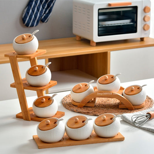 Contemporary Intelligent Porcelain Spice Jars - Luxicro