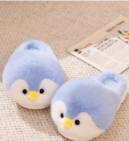 Cozy Penguin Fuzzy Slipper Boots