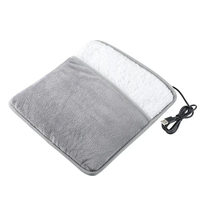 Cozy Electric Heated Foot Mat with Soft Washable Cover - Luxicro