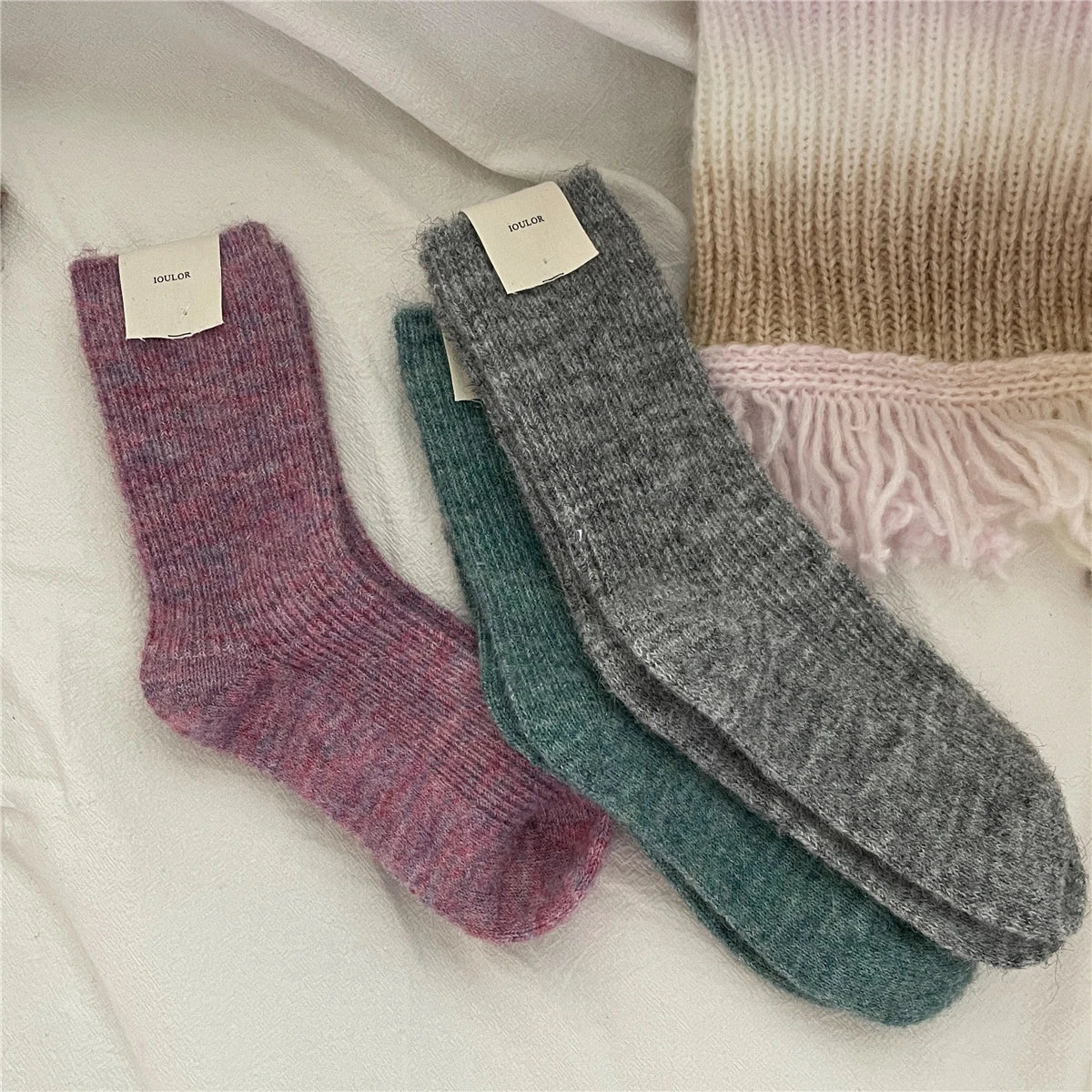 Warm Cozy Women's Thermal Socks with Wool Blend