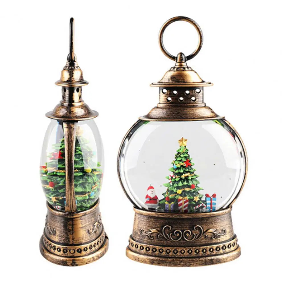 Classic Snow Globe Lantern with LED Light & Music