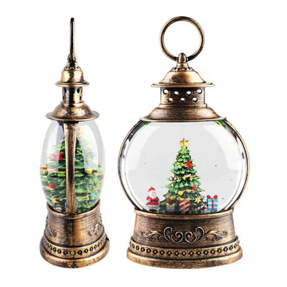 Classic Snow Globe Lantern with LED Light & Music