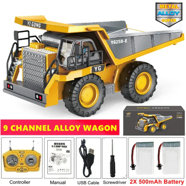 Tough 4x4 RC Construction Truck Toy for Kids