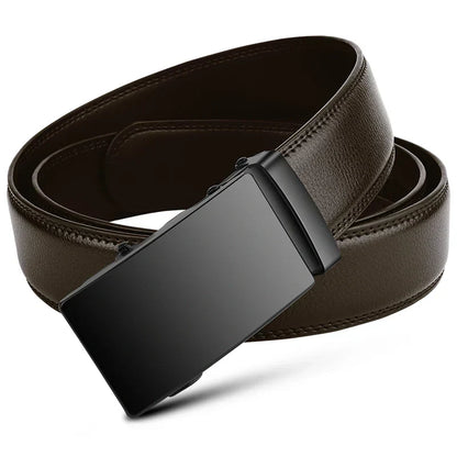 High Quality Leather Belt - Adjustable Buckle for Men - Luxicro