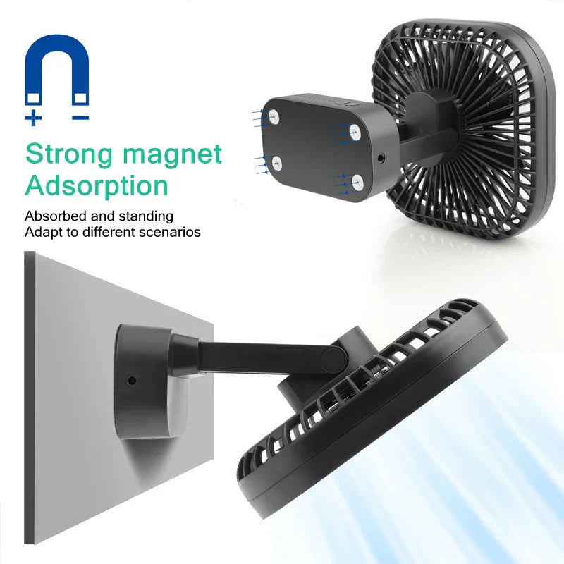 Portable Rechargeable Mini USB Fan with 3 Speeds