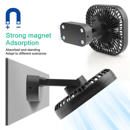 Portable Rechargeable Mini USB Fan with 3 Speeds