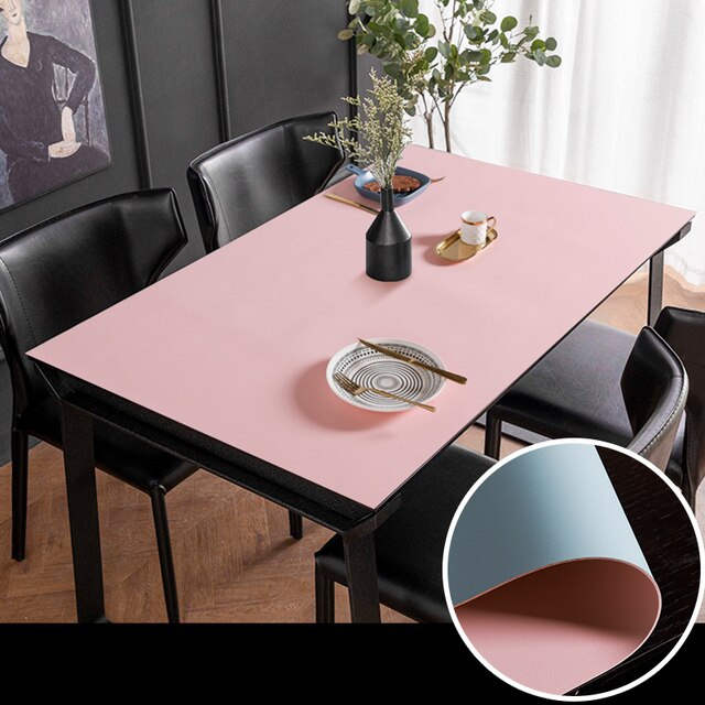 Simple Leather Water Resistant Table Pad