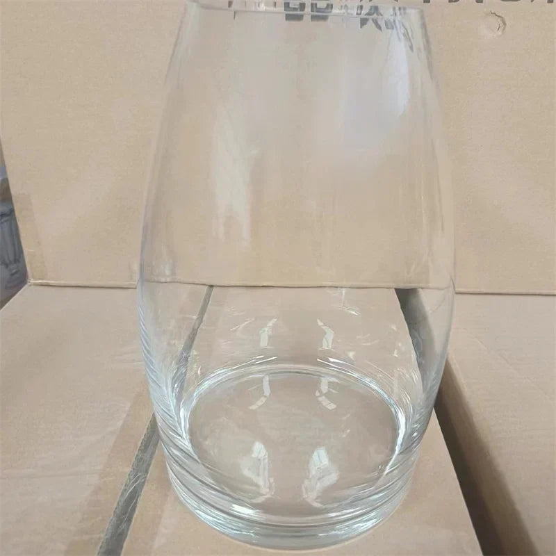Delicate Beautiful Clear Glass Vase