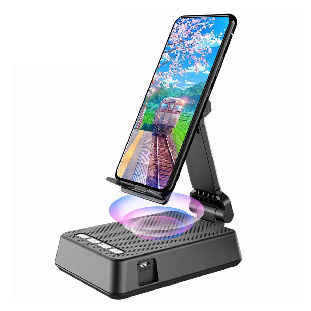 Compact Collapsible Wireless Speaker Phone Holder - Luxicro