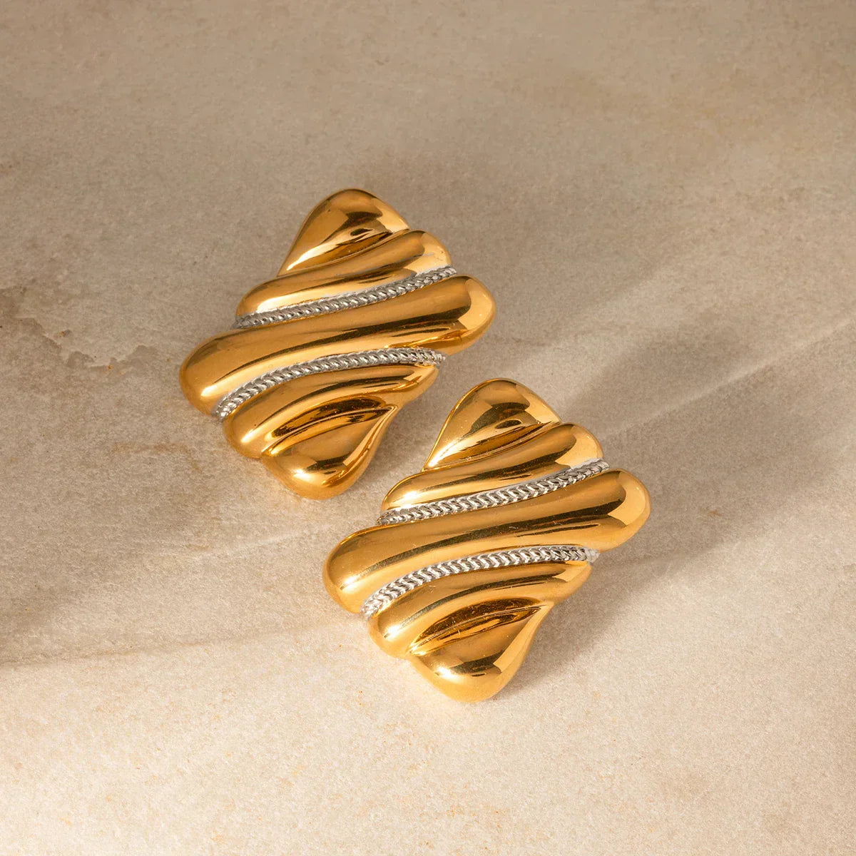 Modern Geo Pattern Drop Earrings - Luxicro