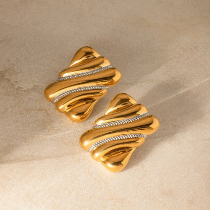 Modern Geo Pattern Drop Earrings - Luxicro
