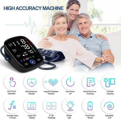 Accurate Home Blood Pressure Tracker with Easy Read Display