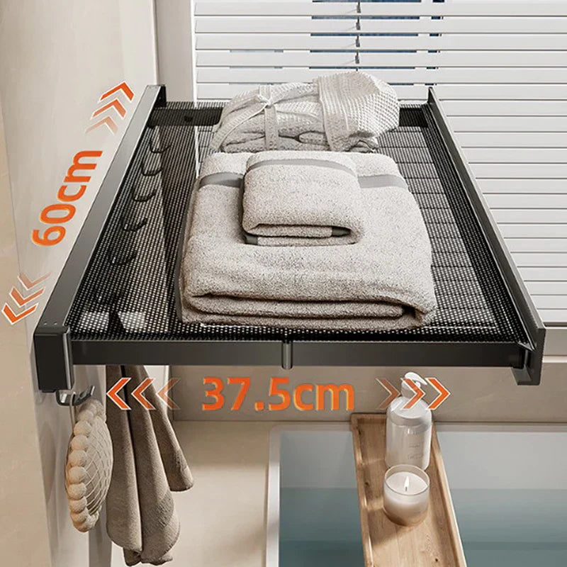Space Saving Foldable Towel Storage Rack