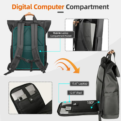 Durable Men's Computer Backpack with USB Charger