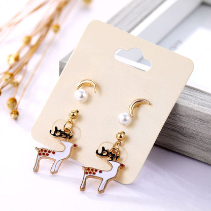 Festive Holiday Christmas Tree Dangle Earrings